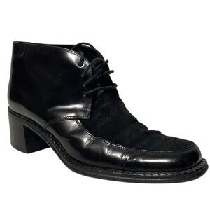 DUCCIO DEL DUCA Calf Hair and Leather Ankle Boots 37